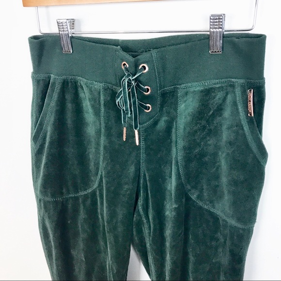 Betsey Johnson Forest Velour Drawstring Joggers - Picture 3 of 6